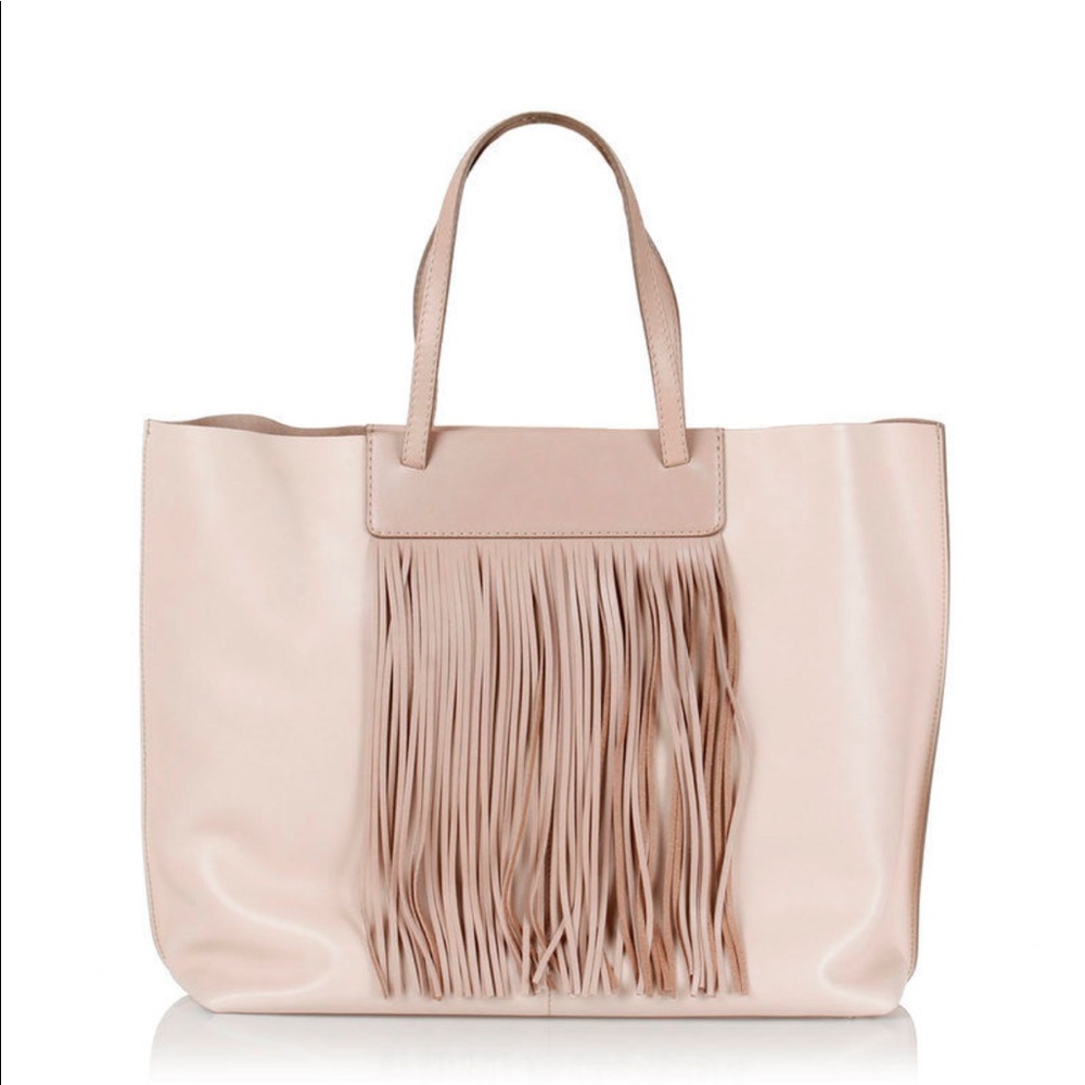 Tod’s Giant Fringe tote in tan camel